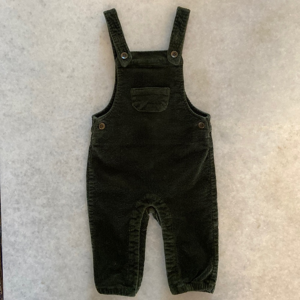 Rylee + Cru Green Corduroy Overalls Size 6-12m